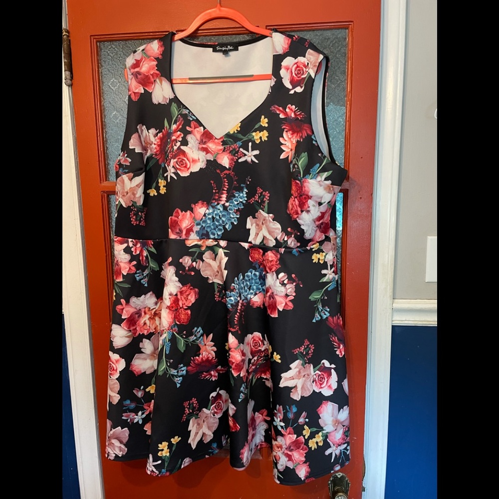 Simply Be size 22 Roses dress
